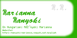 marianna manyoki business card